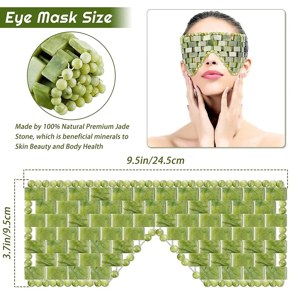 Lumora Cooling Jade Eye Mask – Natural Relaxation for Tired Eyes